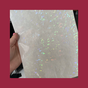 Cracked Ice Glitter Holographic Overlay 50PCS